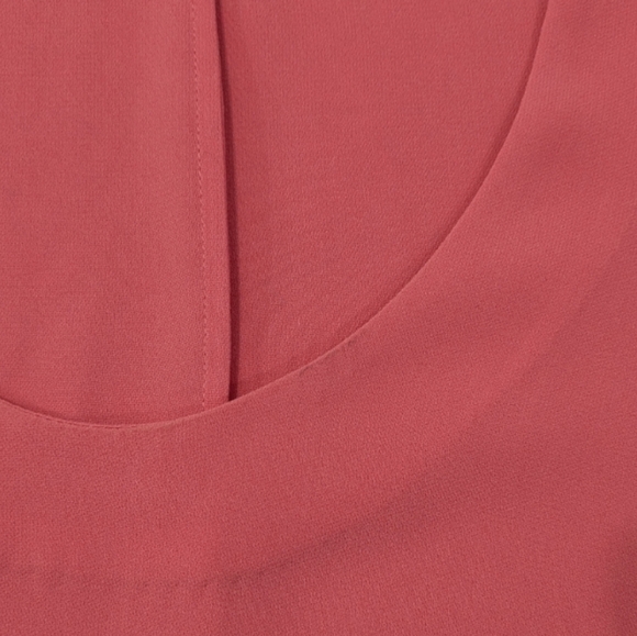 Diane Von Furstenberg Rose Pink Shift Mini Dress Scoop Neck 3/4 Sleeve Pockets 4 - Picture 6 of 11